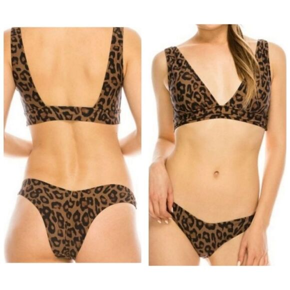 Kendall & Klyie Animal Plunge Two-piece Bikini Set - Picture 14 of 16